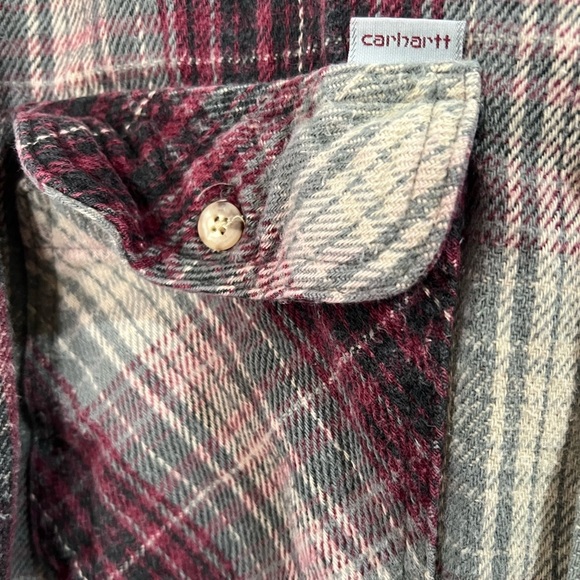 Vintage Rugged Outdoor Carhartt Plaid Button Down XL Union Made in USA - Picture 6 of 6